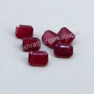 6x4mm Natural Ruby Faceted Cut Octagon 25 Pieces Lot Red Pink Color Top Quality Loose Gemstone