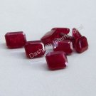 7x5mm Natural Ruby Faceted Cut Octagon 10 Pieces Lot  Red Pink Color Top Quality Loose Gemstone