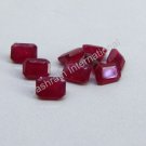 8x6mm Natural Ruby Faceted Cut Octagon 25 Pieces Lot Red Pink Color Top Quality Loose Gemstone