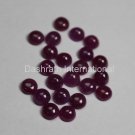 4mm Natural Ruby Cabochon Round  5 Pieces Lot  Red Pink Color Top Quality Loose Gemstone