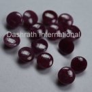 7mm Natural Ruby Cabochon Round 2 Piece (1 Pair ) Red Pink Color Top Quality Loose Gemstone