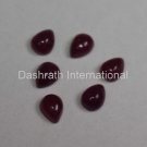 3x4mm Natural Ruby Cabochon Pear 50 Pieces Lot  Red Pink Color Top Quality Loose Gemstone