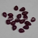 4x6mm Natural Ruby Cabochon Pear 75 Pieces Lot  Red Pink Color Top Quality Loose Gemstone