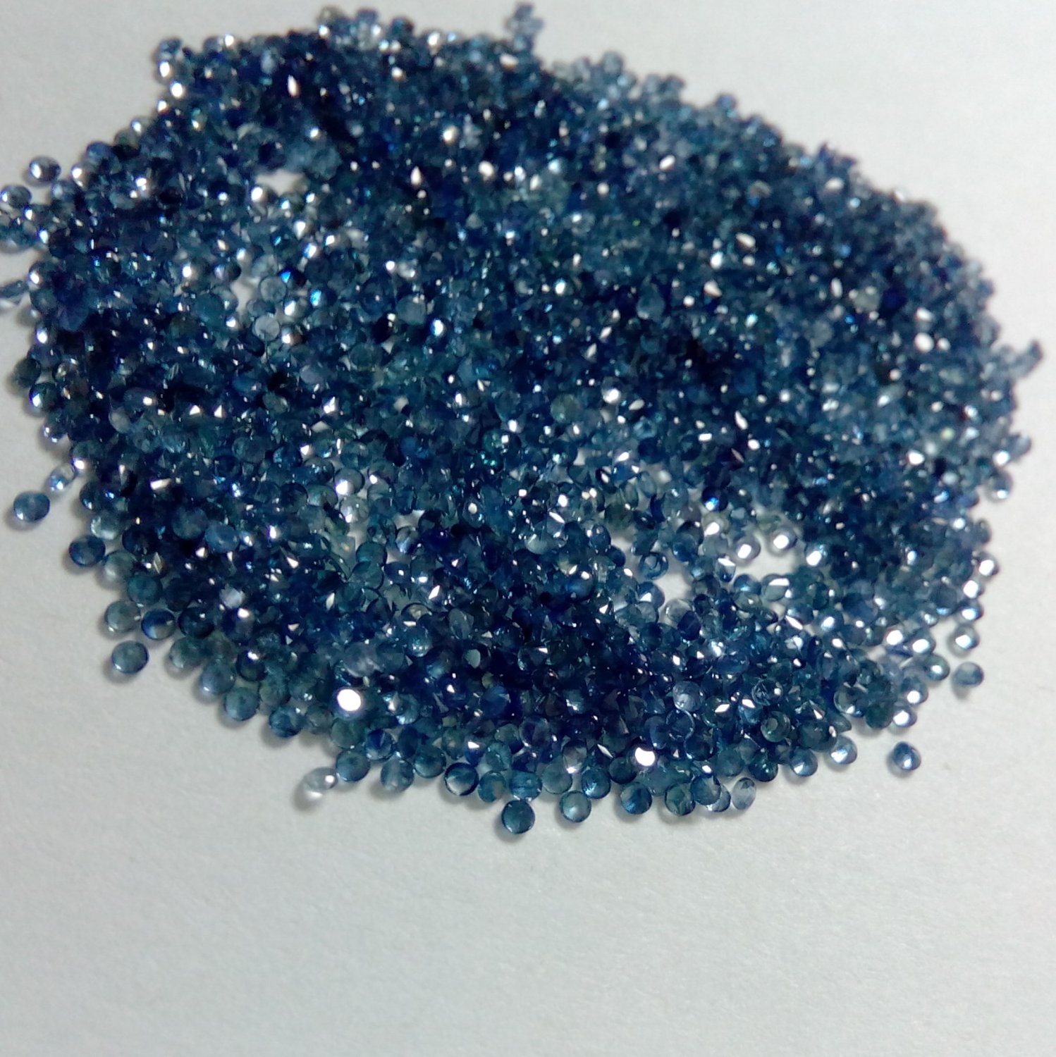 1.2mm Natural Blue Sapphire Tarnsparent Faceted Cut Round 100 Pieces Lot Top Quality Loose Gemstone