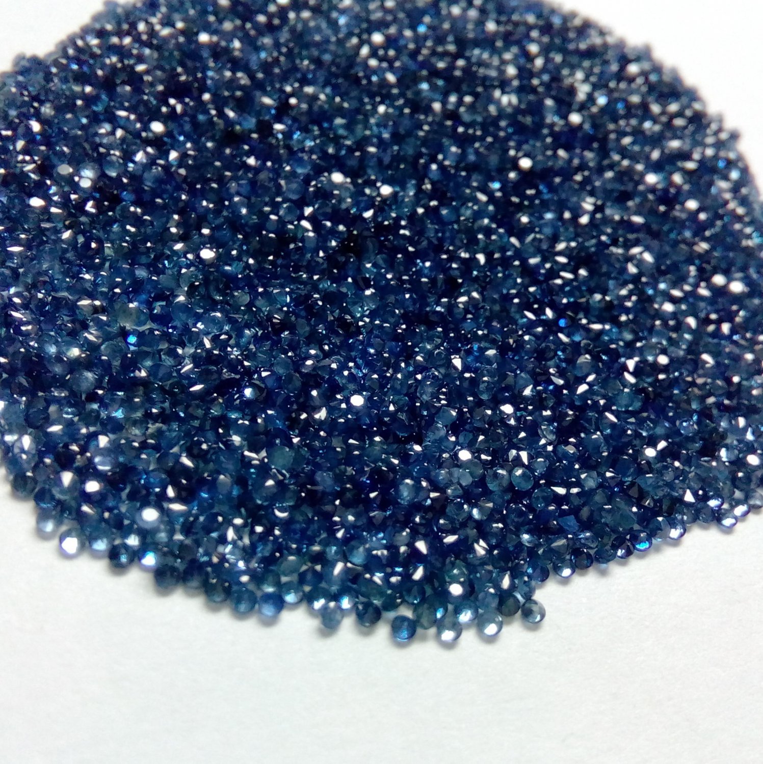 1.5mm  Natural Blue Sapphire Tarnsparent Faceted Cut Round 100 Pieces Lot Top Quality Loose Gemstone