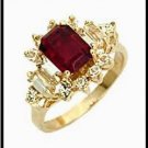 Siam Ruby Red Austrian Crystal With Accents Ring C9D106