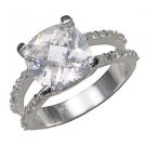 SILVER BRITNEY  REPLICA ENGAGEMENT RING 6X202