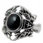 Ornate Winged Biker Stainless Steel Ring 1311