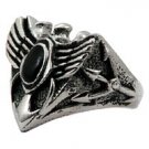 Eagle Winged Biker Stainless Steel Ring 1312