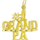 "NUMBER #1 GRANDPA" Pendant In Gold Or Rhodi w-94