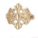 Victorian Design Ring Gold or Rhodium Layered LN-24