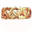 Infinite Hearts Ring Gold or Rhodium Layered LN-7