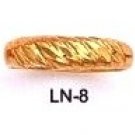 Diamond Cut Band Ring Gold or Rhodium Layered LN-8