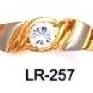 Two Toned  Solitaire  Ring LR-257