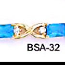 December Birthstone Blue Topaz CZ Bracelet BSA-32