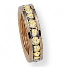 November Yellow Topaz Small Birthstone Wheel Charm CZ-71