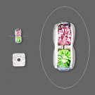 Squaredelle Spacer With Multicolored Rhinestone Chatons H20-7751MB