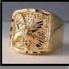 Eagle Ring Gold Or Rhodium Layered MN-10