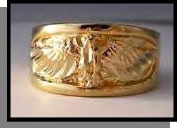 Eagle Ring Gold Or Rhodium Layered MN-11