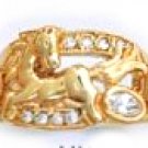 Horse CZ Ring Gold  Layered MN-34