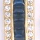 Sapphire Blue CZ Gold  Layered Pendant CZP-550