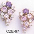 Amethyst Lilac Russian CZ  Earrings CZE-97