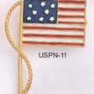 American Flag Pin Gold Layered USPN-11