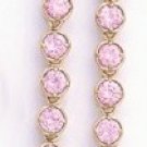 "Pretty In Pink" Gold Layered Earring CZE-125
