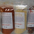 Spice 5 Pack-15 grams Oregano, 2 oz Turmeric, Paprika, Red Pepper and Garlic