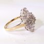 1.00 TCW Diamond Cluster Ring 10k Yellow Gold