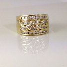 1 ct Diamond Cluster Ring in 14K Solid Yellow Gold