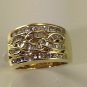 1 ct Diamond Cluster Ring in 14K Solid Yellow Gold