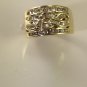 1 ct Diamond Cluster Ring in 14K Solid Yellow Gold
