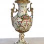 PORCELAIN ANTIQUE HAND PAINTED BABY ANGLES URN WITH LID
