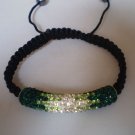 Rhinestone  tube bending gradient Crystal shamballa bracelet