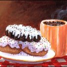 Original Acrylic - Coffee and Donuts by Patricia Ann Rizzo