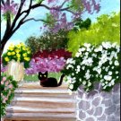 ACEO Art - A Quiet Garden - Patricia Ann Rizzo