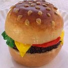 Hamburger Cheeseburger - Hand Made and Hand Painted
