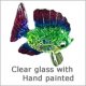 Clear Glass & Hand painted