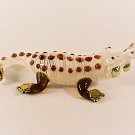 Hand Blown Glass Red Crocodile (Alligator) Gilt Art Glass Animal Figurines Thai Gifts