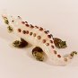 Hand Blown Glass Red Crocodile (Alligator) Gilt Art Glass Animal Figurines Thai Gifts