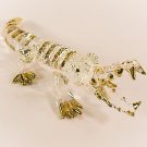 Hand Blown Glass Crocodile (Alligator) Gilt Art Glass Animal Figurines Thai Gifts