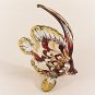 Hand Blown Glass Red-Blue Fish Gilt #2 Art Glass Animal Figurines Thai Gifts