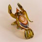 Hand Blown Glass Yellow-White Lobster Gilt Art Glass Animal Figurines Thai Gifts