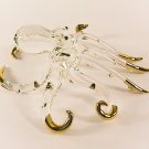 Hand Blown Glass Octopus Gilt Art Glass Animal Figurines Thai Gifts