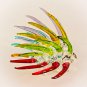 Hand Blown Glass Colorful Porcupine Art Glass Animal Figurines Thai Gifts