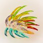 Hand Blown Glass Colorful Porcupine Art Glass Animal Figurines Thai Gifts