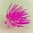 Hand Blown Glass Pink Porcupine Art Glass Animal Figurines Thai Gifts