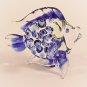 Hand Blown Colored Glass Blue Fish Art Glass Animal Figurines Thai Gifts