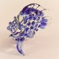 Hand Blown Colored Glass Blue Fish Art Glass Animal Figurines Thai Gifts